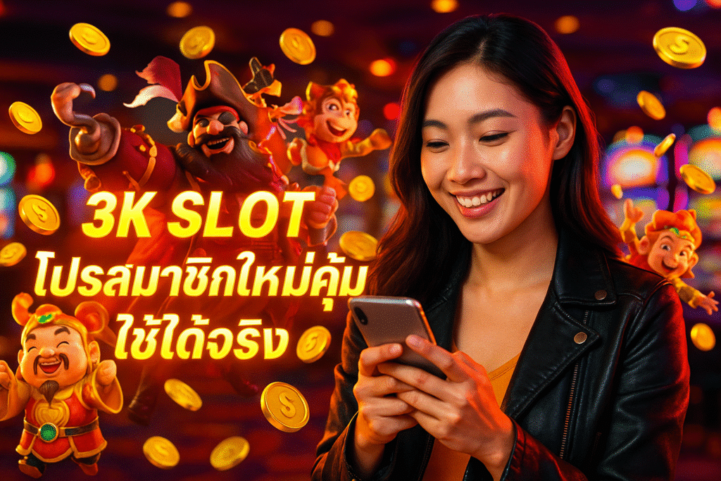 3K SLOT โปรสมาชิกใหม่คุ้ม ใช้ได้จริง