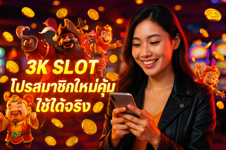 3K SLOT โปรสมาชิกใหม่คุ้ม ใช้ได้จริง